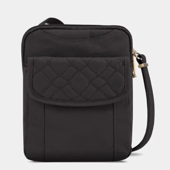 Travelon Anti-Theft Signature Quilted Slim Pouch Crossbody Purse - Picture 1 of 16